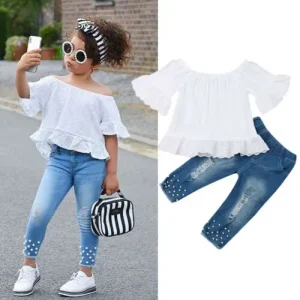 Lace Outfit Children Summer Clothes